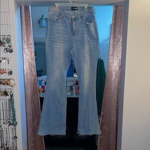 Fashion Nova Light Blue Flare Jeans